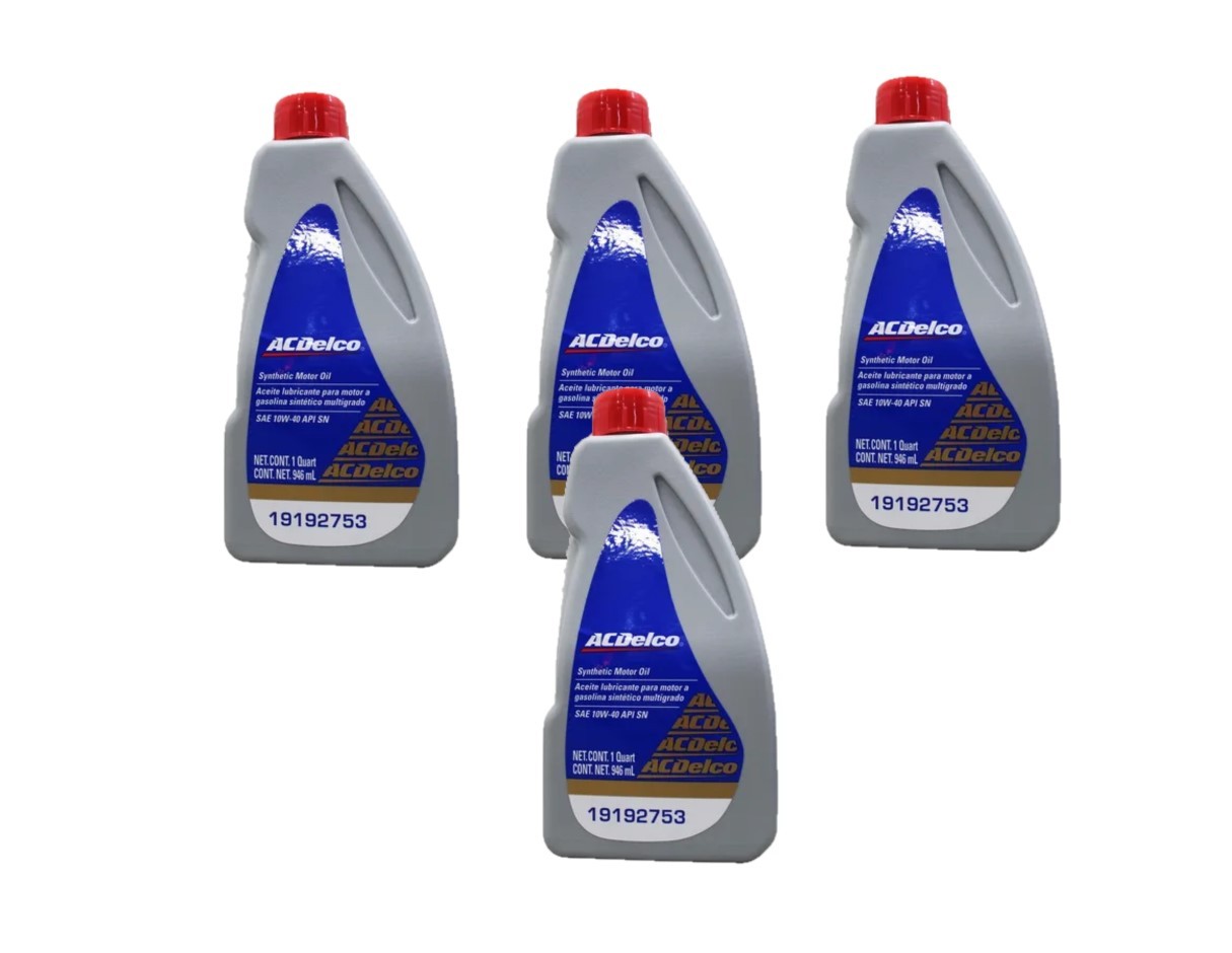 Kit 3 Aceites Acdelco Sintetico 10w40 946 Ml   + 1 Gratis.