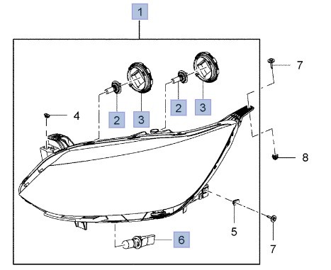 Faro Izquierdo Onix 2021 - 2022