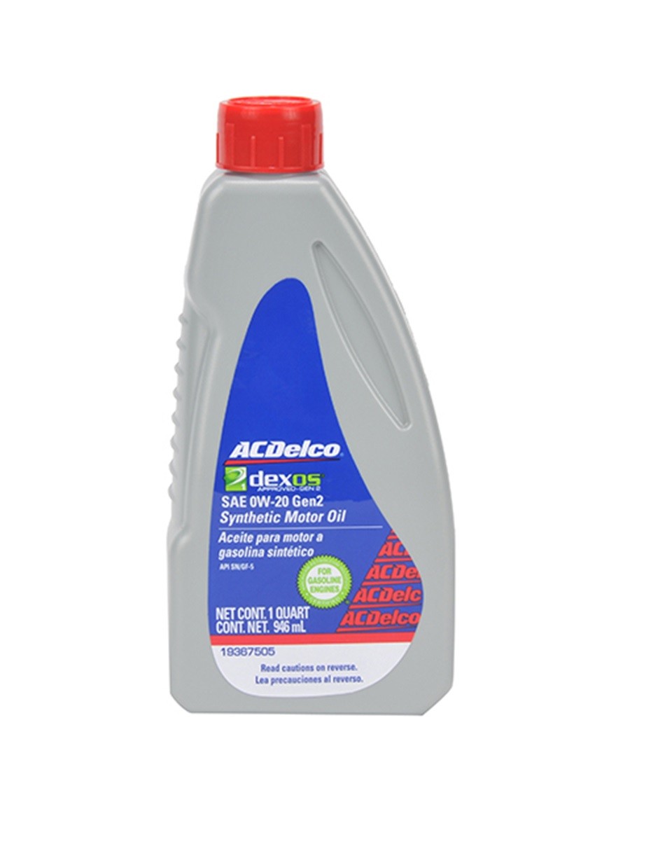 Aceite 100% Sintético 0w20 Dexos 2 946 Ml