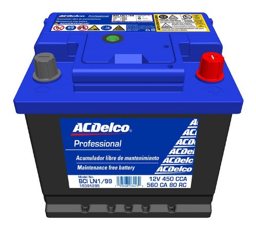 Batería ACDelco Onix 2021 Beat 2018-2022 March 2012-2020